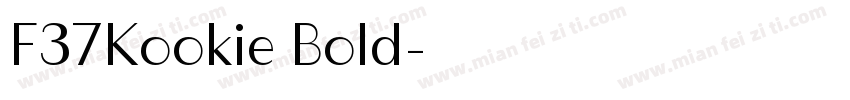 F37Kookie Bold字体转换